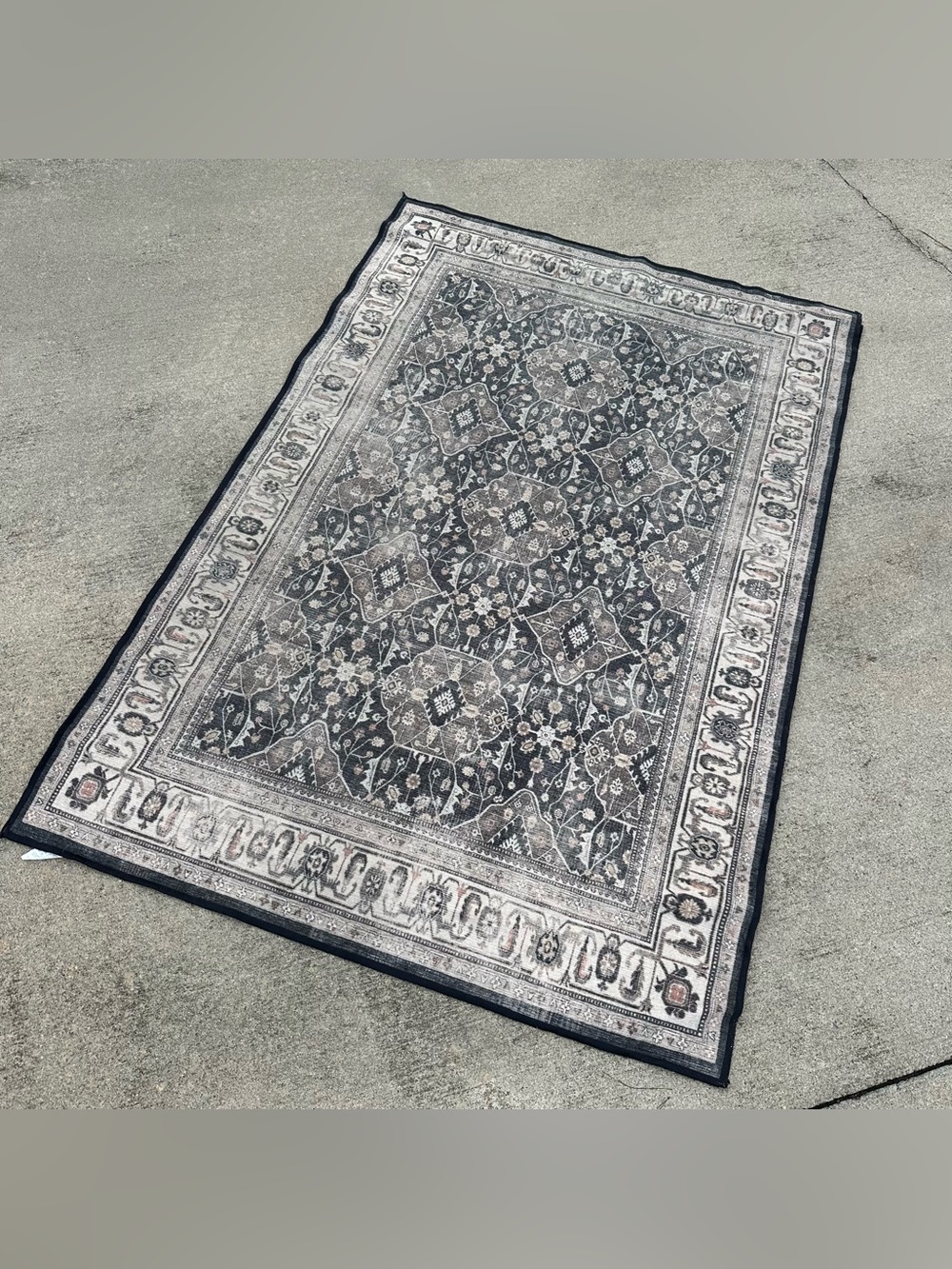Ruggable Alessia Dark Wood Flatwoven Rug in Dark Wood Brown Area Rug Traditional